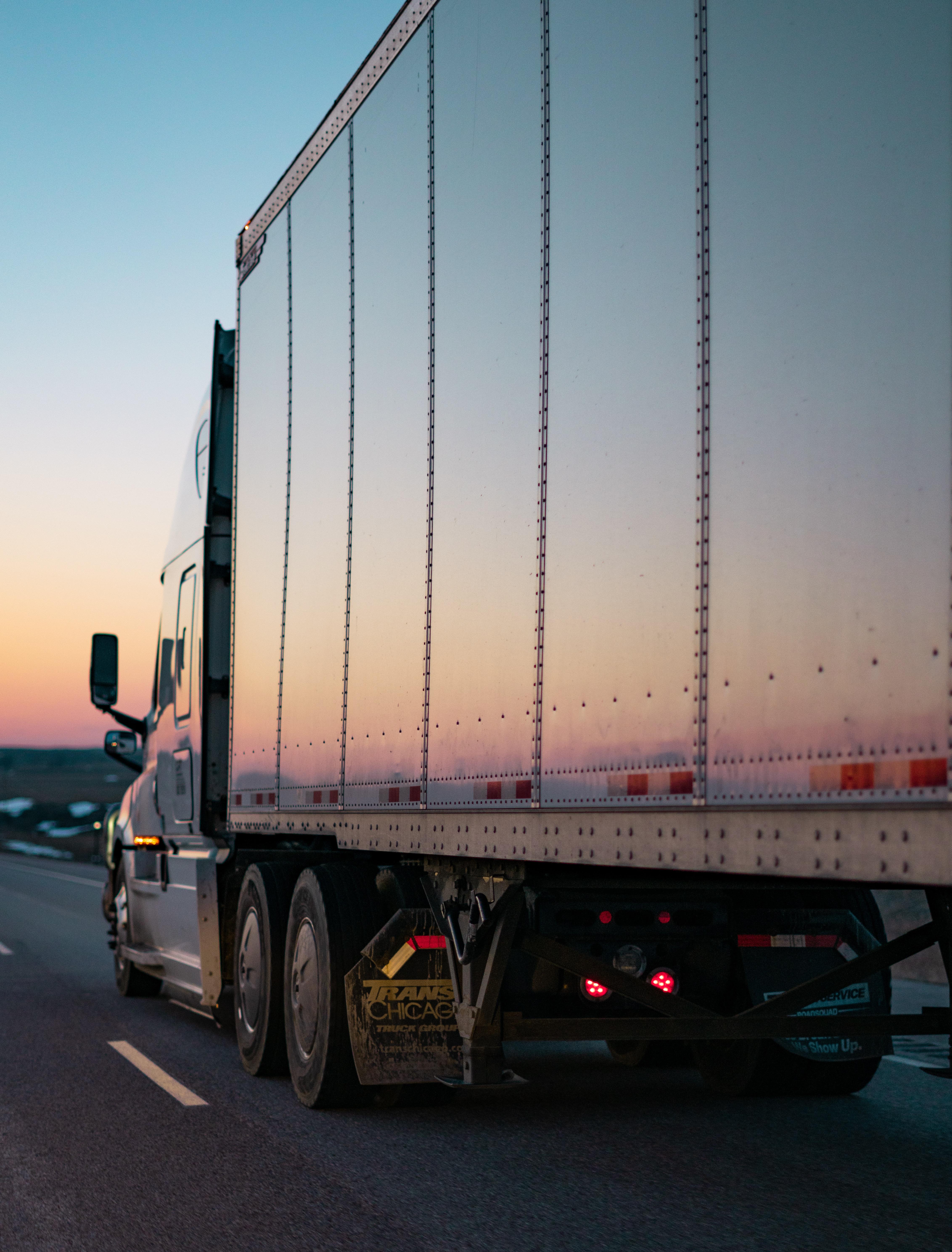 highway with trucks